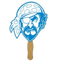 Pirate Stock Shape Fan w/ Wooden Stick